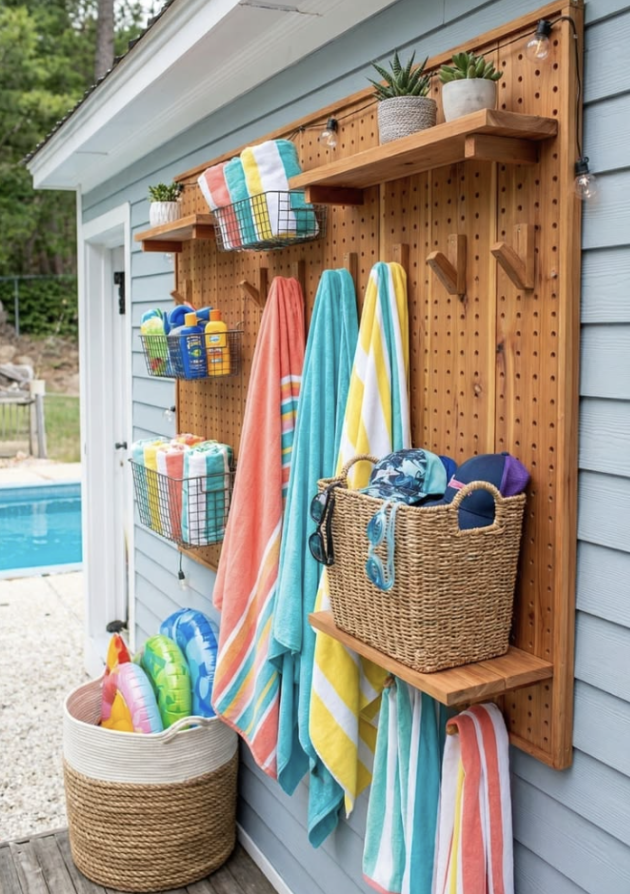 The closer these items are stored to where they're used, the less likely they are to end up scattered throughout the house. 


